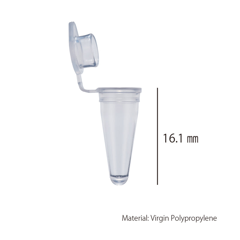 0.1 mL, PCR Tube with Flat Cap, Natural "137-218C" (1000 tubes)