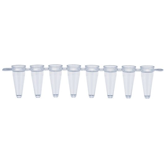 0.1 mL, 8-strip PCR Tube, Natural, tube only "137-338C" (120 strips)