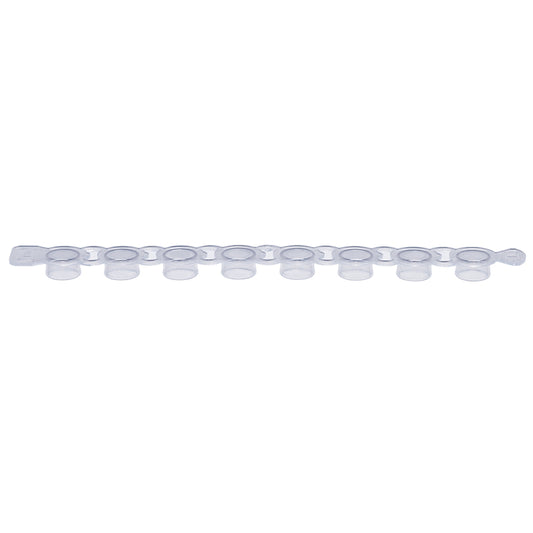 0.1 mL, 8-strip PCR Tube Cap with Flat Top, Natural "137-438C" (120 strips)