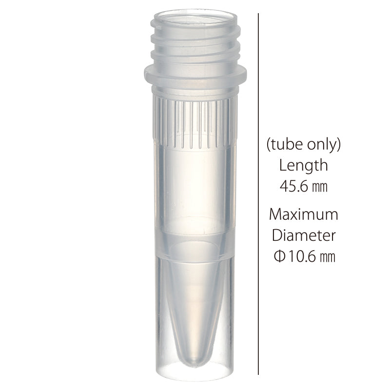 1.5 mL, Screwcap Tube, Self-standing, Tube Only "139-115-111C" (500 tubes)