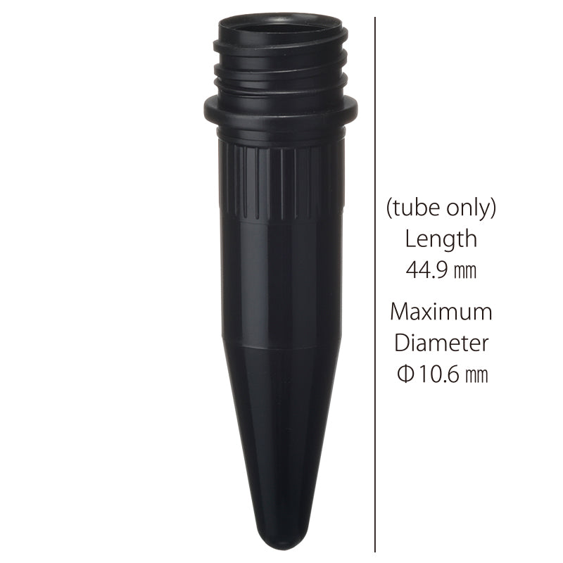 1.5 mL, Screwcap Tube, Conical Bottom, Black for Shading, Tube Only "139-115-112BL" (500 tubes)