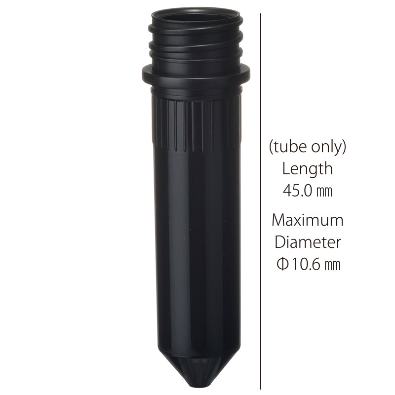 2.0 mL, Screwcap Tube, Conical Bottom, Black for Shading, Tube Only "139-120-112BL" (500 tubes)
