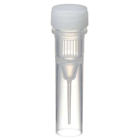 0.5 mL, O-ring less Screwcap Tube, Self-standing, attached Natural Cap, Sterilized "1394-050-SS-CS" (20 tubes x 25 bags)