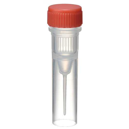 0.5 mL, O-ring less Screwcap Tube, Self-standing, attached Red Cap, Sterilized "1394-050-SS-RS" (20 tubes x 25 bags)