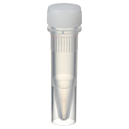1.5 mL, O-ring less Screwcap Tube, Self-standing, attached Natural Cap, Sterilized "1394-150-SS-CS" (20 tubes x 25 bags)