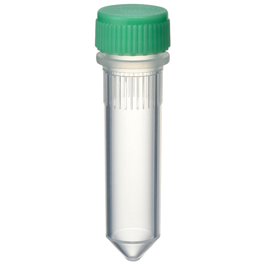 2.0 mL, O-ring less Screwcap Tube, Conical Bottom, attached Green Cap, Sterilized "1394-200-GS" (20 tubes x 25 bags)