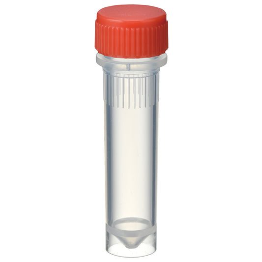 2.0 mL, O-ring less Screwcap Tube, Self-standing, attached Red Cap, Sterilized "1394-200-SS-RS" (20 tubes x 25 bags)