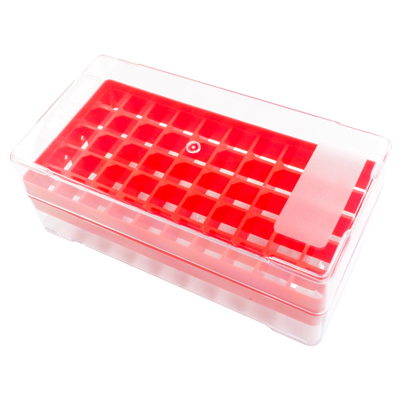 Freezer Storage Rack for 50 Microtubes, Red "1577-550R" (10 pieces)