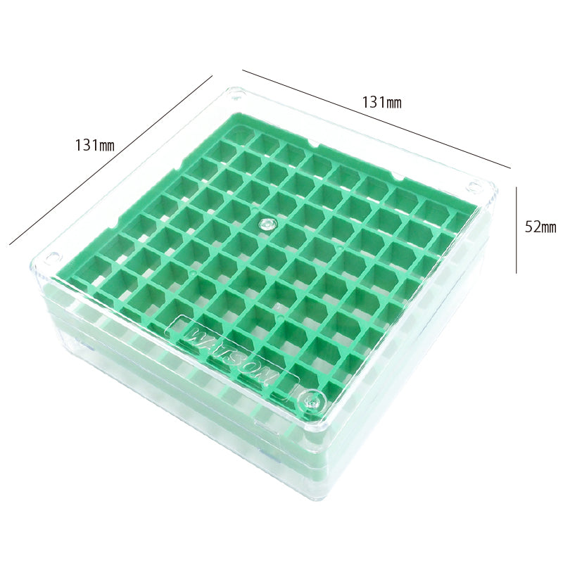 Freezer Storage Rack for 81 Microtubes, Green "1577-850G" (10 pieces)