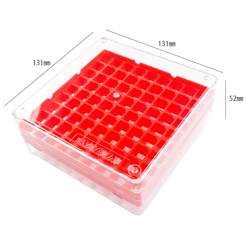 Freezer Storage Rack for 81 Microtubes, Red "1577-850R" (10 pieces)