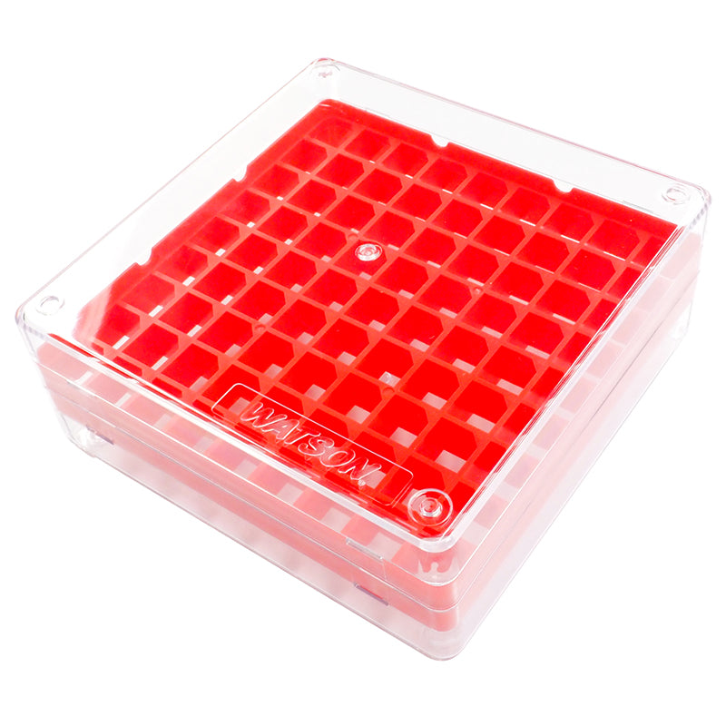 Freezer Storage Rack for 81 Microtubes, Red