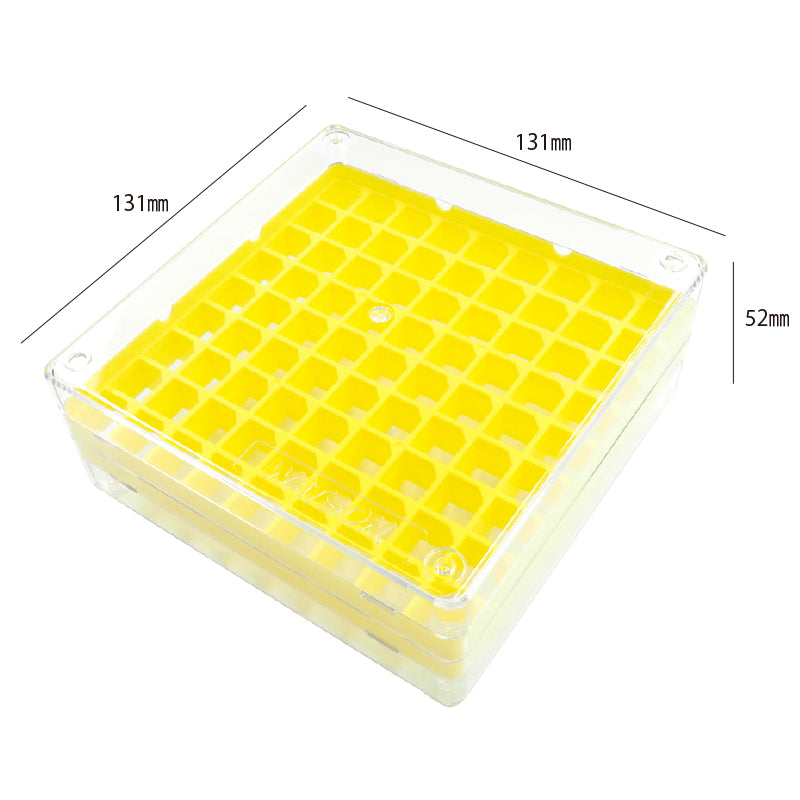 Freezer Storage Rack for 81 Microtubes, Yellow "1577-850Y" (10 pieces)