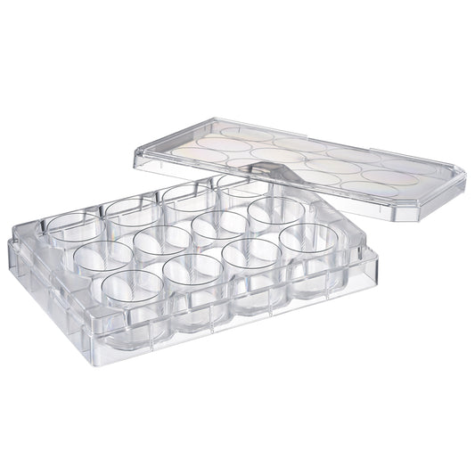 Microplate, 12-well, with Lid, Flat Bottom, Sterilized "196-12FS" (50 pieces)