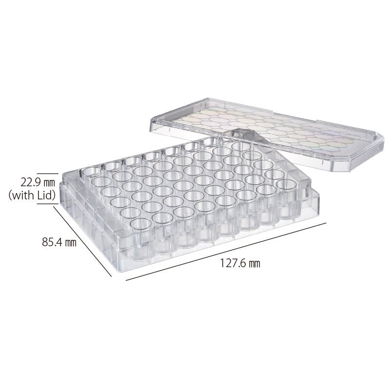 Microplate, 48-well, with Lid, Flat Bottom, Sterilized "196-48FS" (50 pieces)