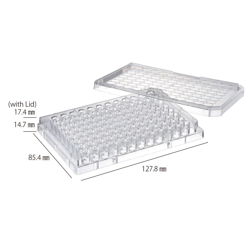 96fs Inox Microplate, 96-well, with Lid, Flat Bottom, Sterilized